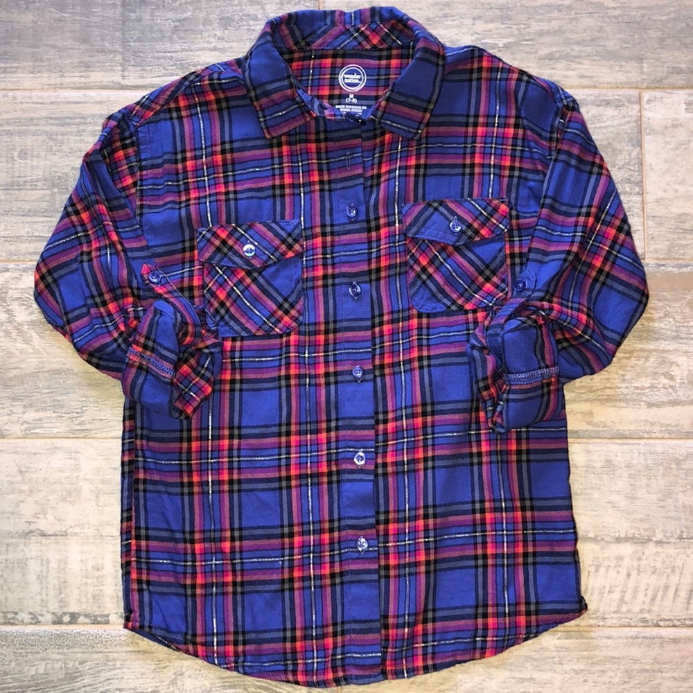 Girls Button Down Size 7/8 Shirt